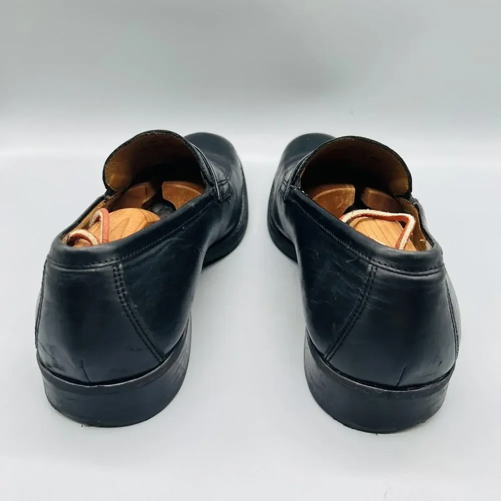 Johnston & Murphy Shoes Mens 11 Black Leather Penny Loafers Slip On Dress Oxford